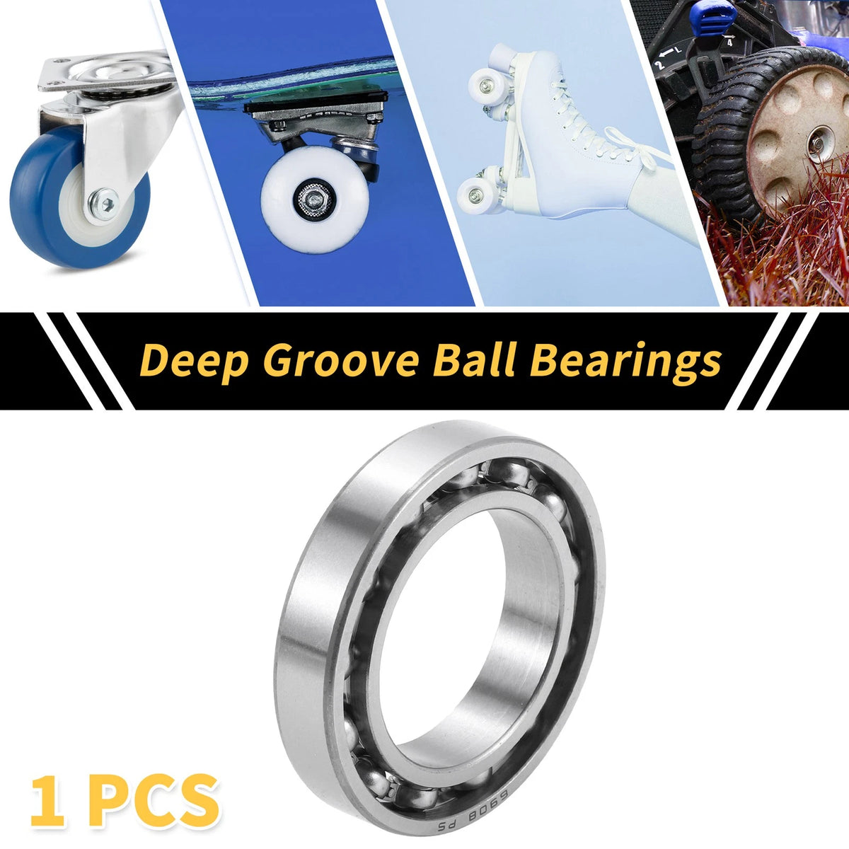 40x62x12mm Deep Groove Ball Bearings for Scooter Skateboard Wheel