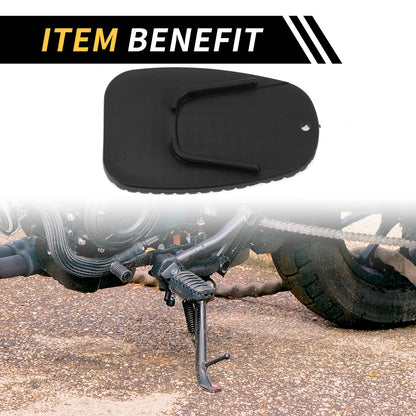 Kickstand Pad 3.54x2.36in Support Plate Black for Universal Motorcycle