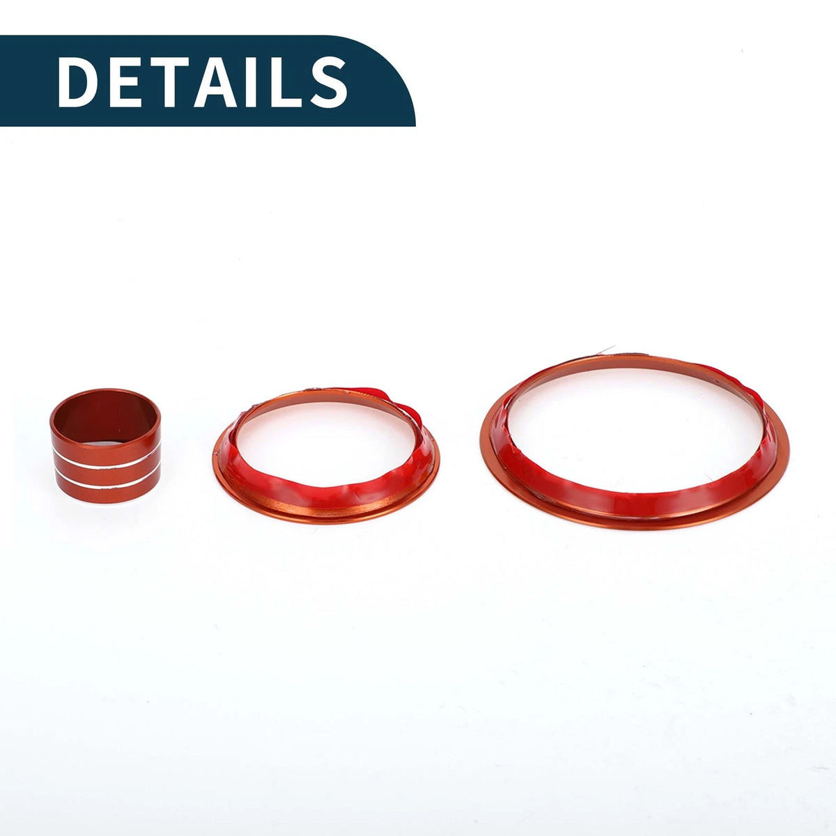 4 x Orange AC Climate Heater Mirror Knob Covers for Subaru Forester (2019-2024)