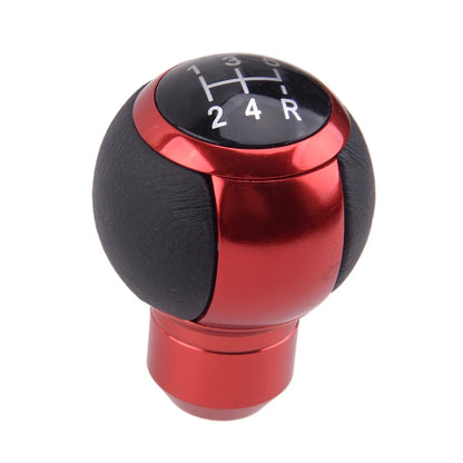 5 Speed Manual Gear Shift Knob Lever for Universal Aluminum Car - Red