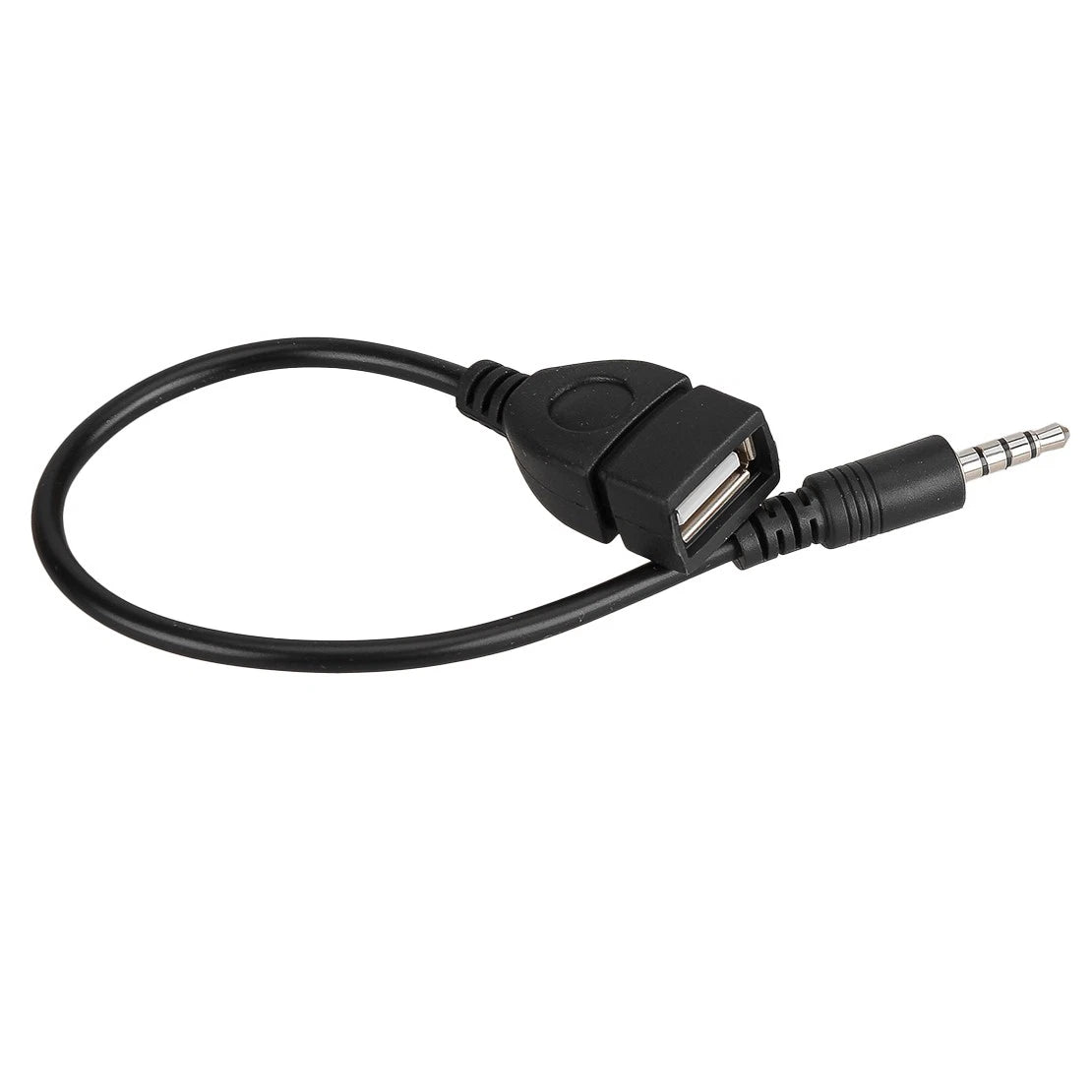 AUX Jack 3.5mm Male to USB 2.0 Type A Female OTG Converter Cable for Car