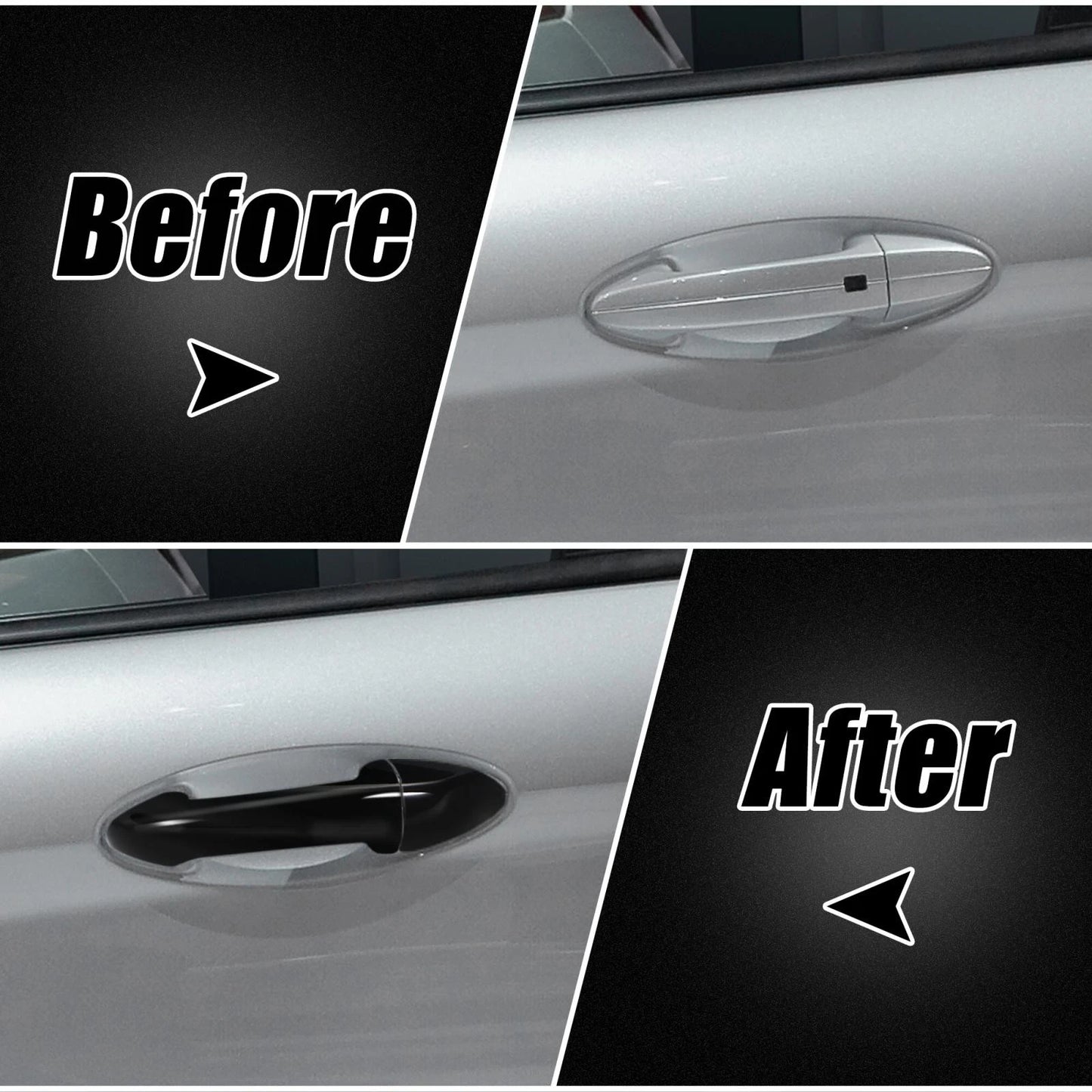 4 x Door Trim Handle Covers for Jeep, Dodge, Chrysler - Glossy Black