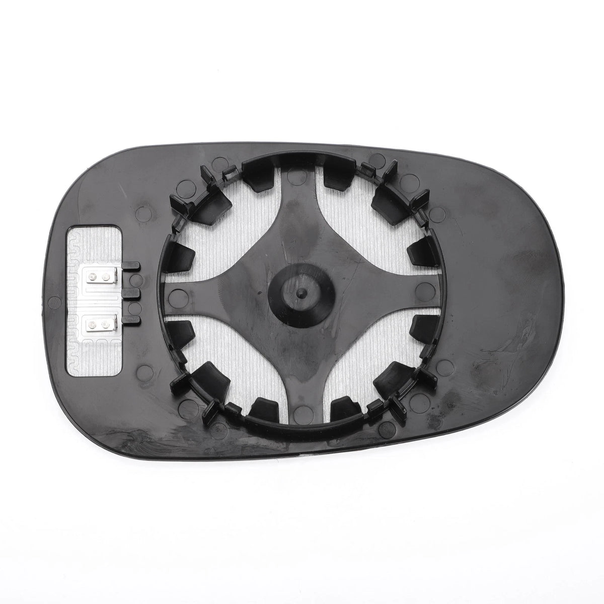 Left Side White Mirror Glass w/ Back Convex Heated for Nissan Micra (02-09)