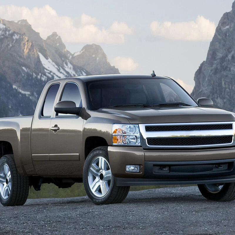 LH & RH Primer Black Mirror Cover Caps for Silverado Sierra 1500 2500 3500 Yukon