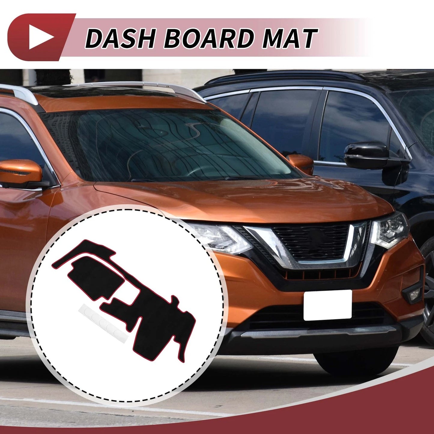 Dashboard Cover Mat for Nissan 40 Series B44A (2020-2024) Black Red