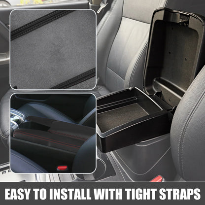 Black Armrest Cover Pad Red Stitches for Honda Civic (2016-2021)
