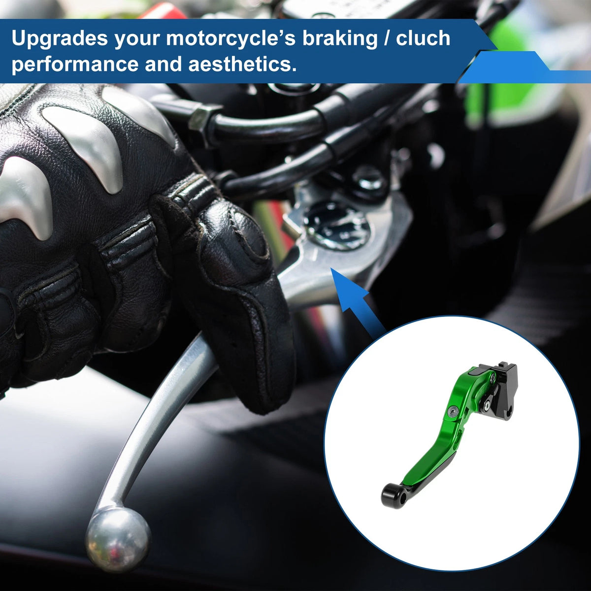 Brake Clutch Levers / Short Long for Kawasaki Versys 650 Green Black