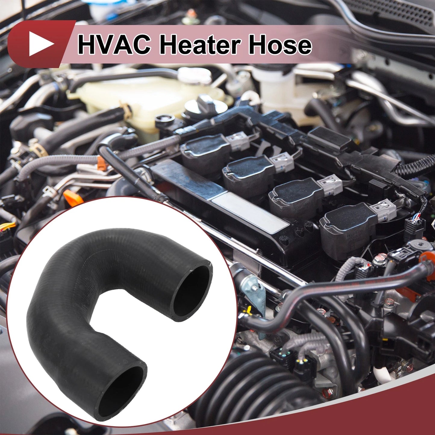 Heater Hose for BMW X6 2011-2014 Rubber Black 1 x Hose