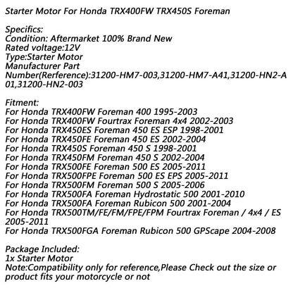 Electric Motor for Honda TRX 400FW Fourtrax (1995-2003)
