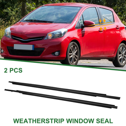 2 x Front Left & Right Weatherstrip Window Seal for Toyota Yaris