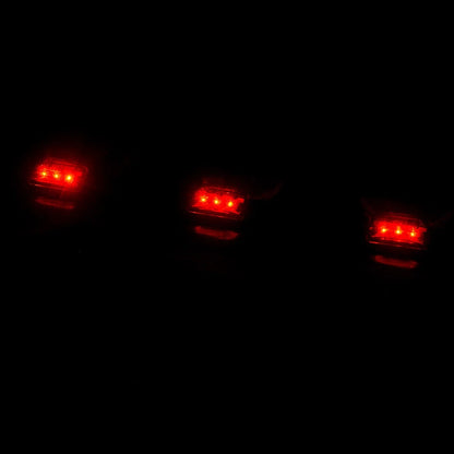 4pcs Stainless Red Rear Clearance Marker Lights for Truck Trailer Tail Lamp