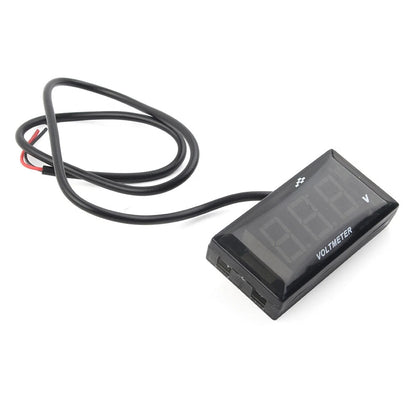 12V Digital LED Voltmeter Gauge Panel for Green Motorcycle