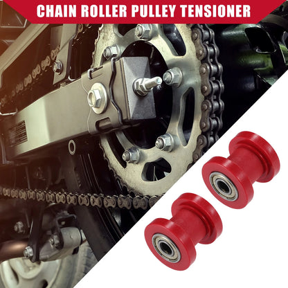 2x 8mm Chain Roller Pulley Tensioner for Motorcycle Mini Bike ATV