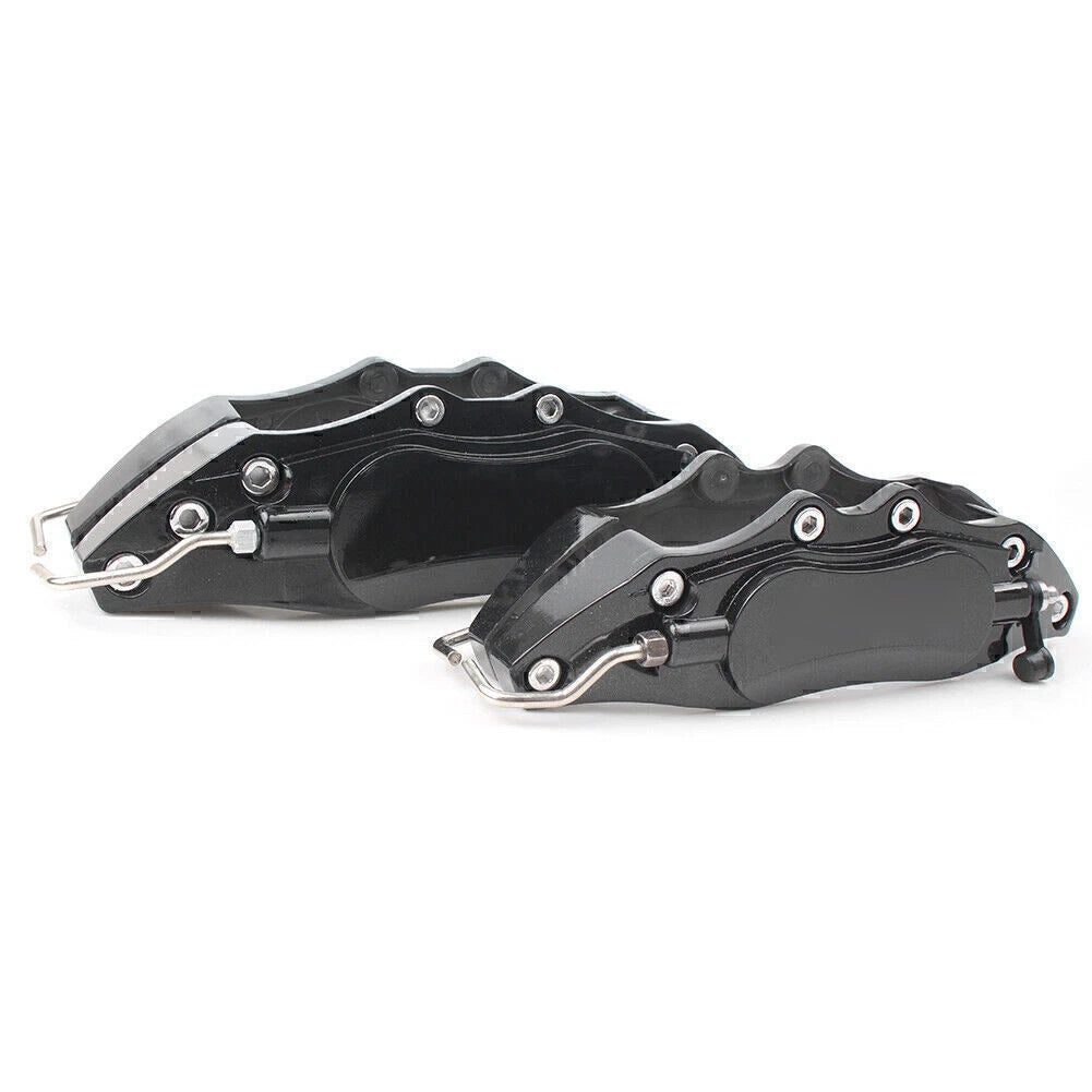 4 x 3D Metal Brake Caliper Covers for Universal Front & Rear Car Black