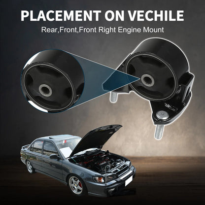 Engine Motor Trans Mount Set for Toyota Corolla L4 1.6L (1993-1997)