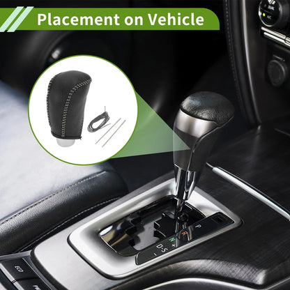 Car Gear Shift Knob Cover for Toyota Corolla (2009-2013) Pebbled Black Grey