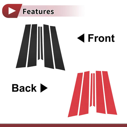 Black Door Pillar Window Trim for Nissan Bluebird (2000-2006)