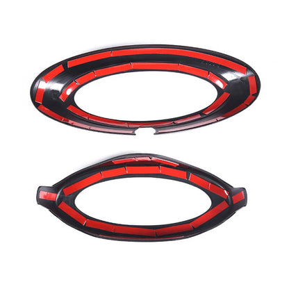 Gloss Black Front & Rear Logo Emblem Badge Ring Cover Trim for Ford Maverick (2022)