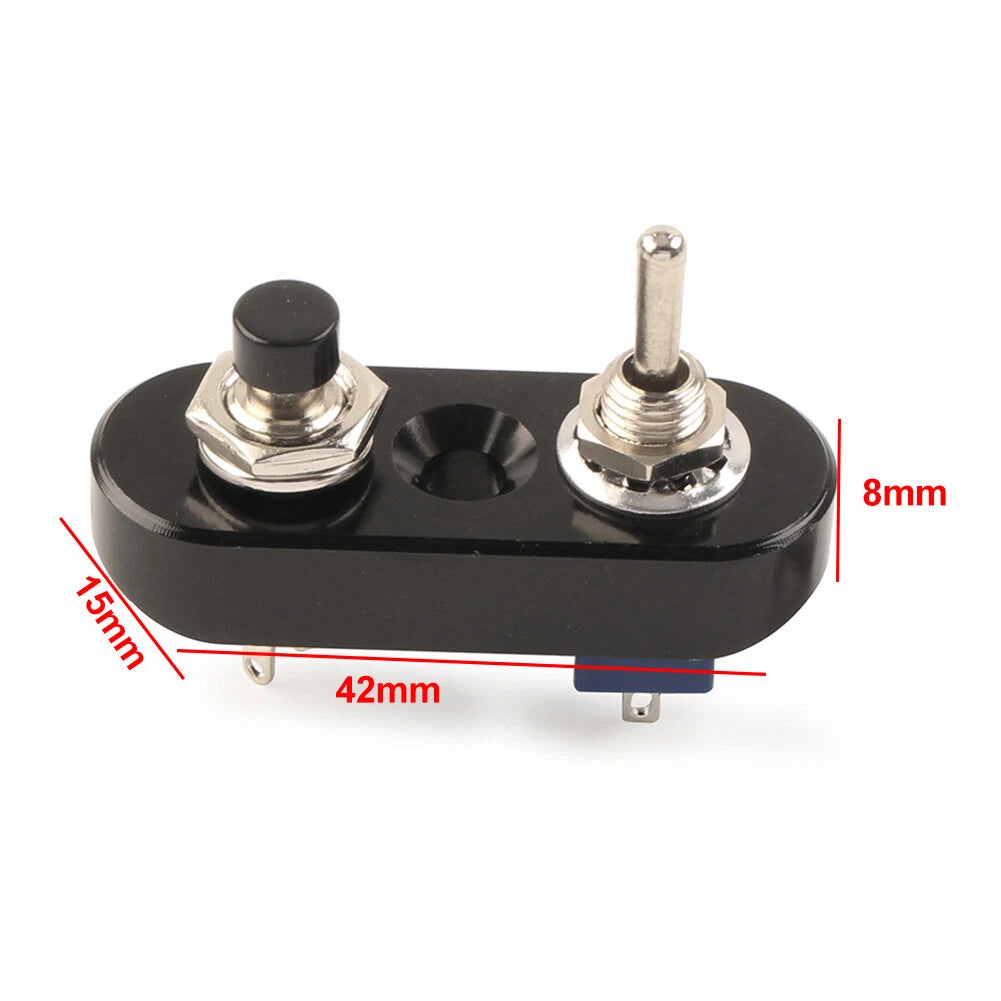 1pc 7/8" Mini Dual Toggle Switch for Horn Headlight ON-OFF (Fits Various Models)