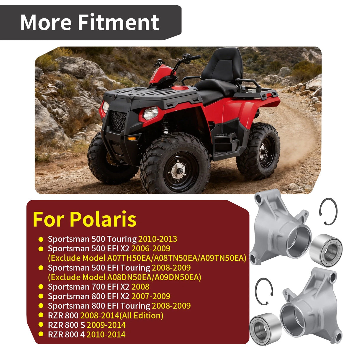 Wheel Carrier & Bearing Kit for Polaris RZR 800 (2008–2014)