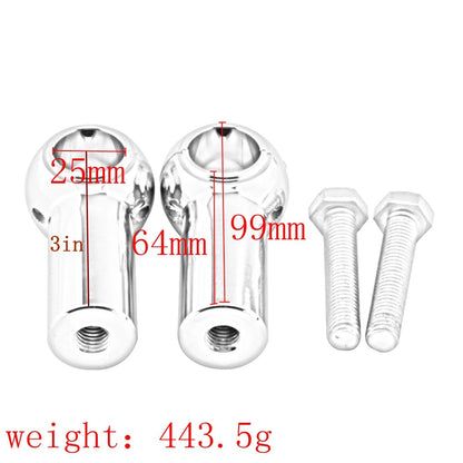 3" Chrome Handlebar Risers for Harley Davidson Cruisers