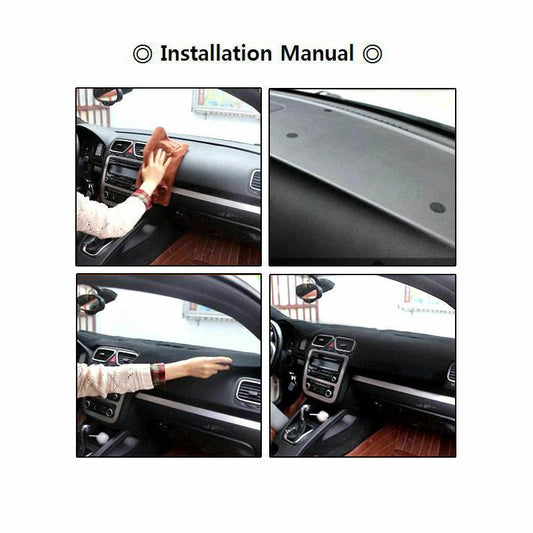 Non-Slip Dash Mat for Audi Q7 4M 3.0L NO HUD (2015-2019) Black Cover