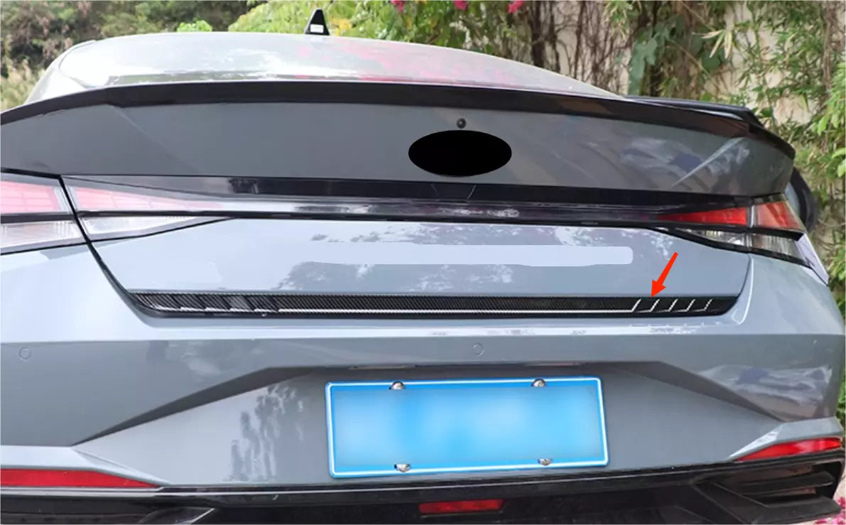 ABS Rear Boot Lid Molding Carbon Fiber Cover Trim for Hyundai Elantra (2021-2024)