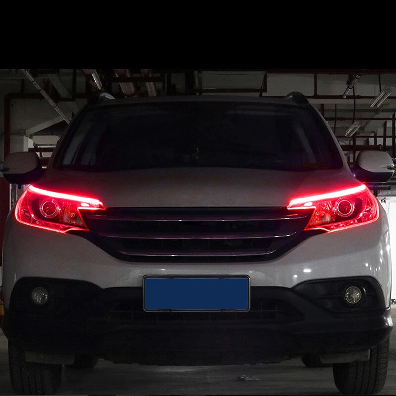 2 x 60cm Flexible LED Switchback Car DRL Tube Light Strip