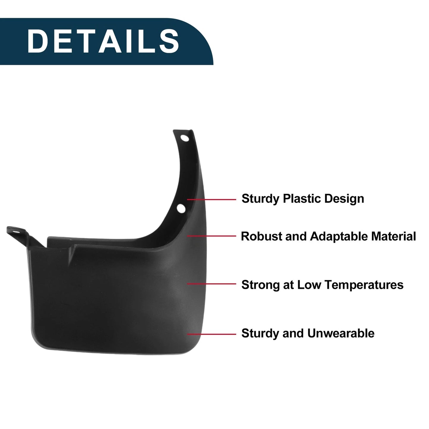 Mud Flaps Splash Guards 1 Set for Toyota RAV4 (1995-2000)