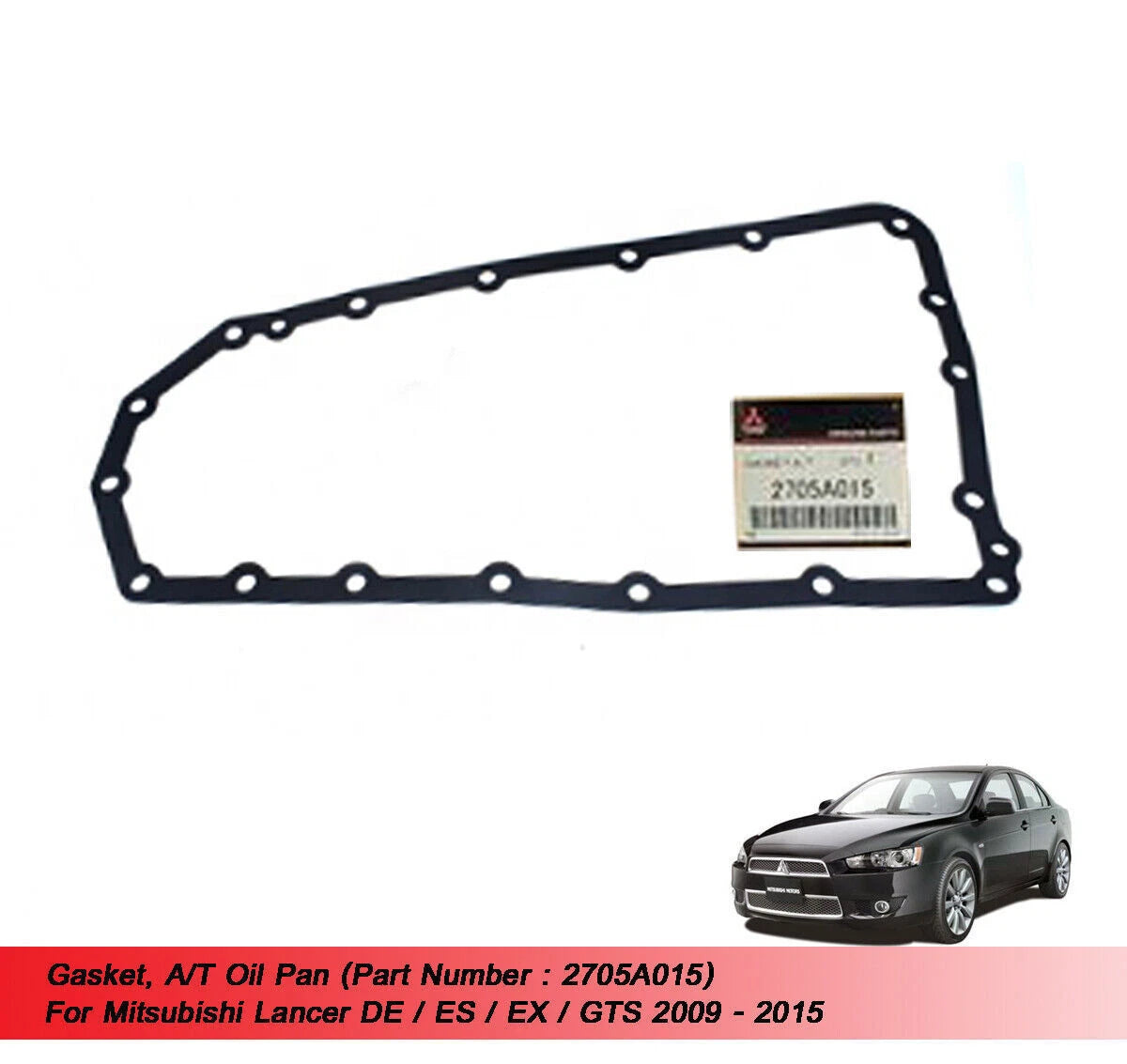 Gasket for A/T Oil Pan 2 x Mitsubishi Lancer DE ES EX GTS (2009-2015)