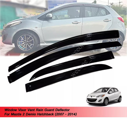 Window Visor Monsoons for Mazda 2 Demio Hatchback 5 Door (2007-2014)