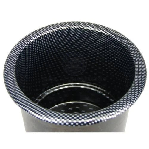 Drink Holder - Plastic Faux Carbon Print Stepped Base for Boat, Caravan, RV