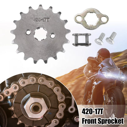1 Set 420 17T 17mm Front Engine Sprocket for Dirt Bike Mini Bike
