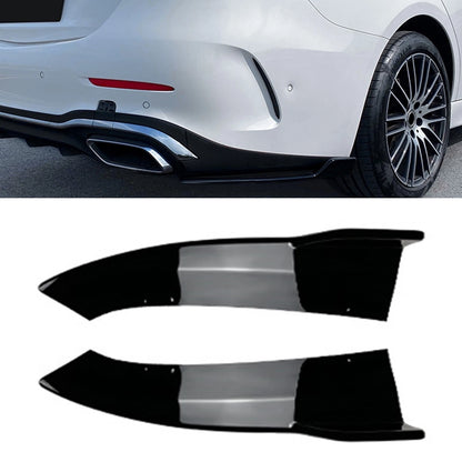 Gloss Black Rear Bumper Side Covers for Benz C Class W206 C200 C300 AMG (22-24)