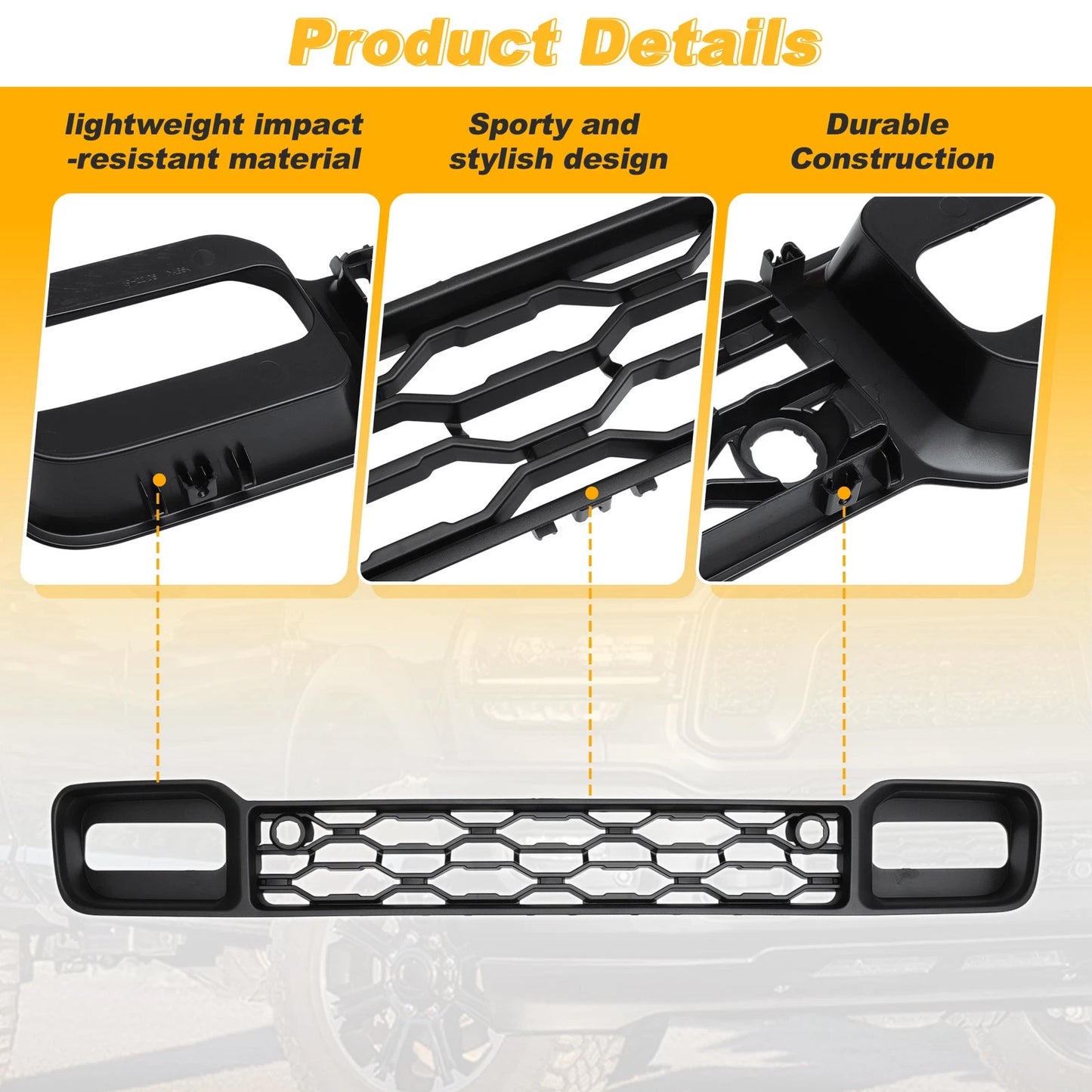 Front Bumper Grille Cover for Dodge RAM 2500/3500 (2019-2024)