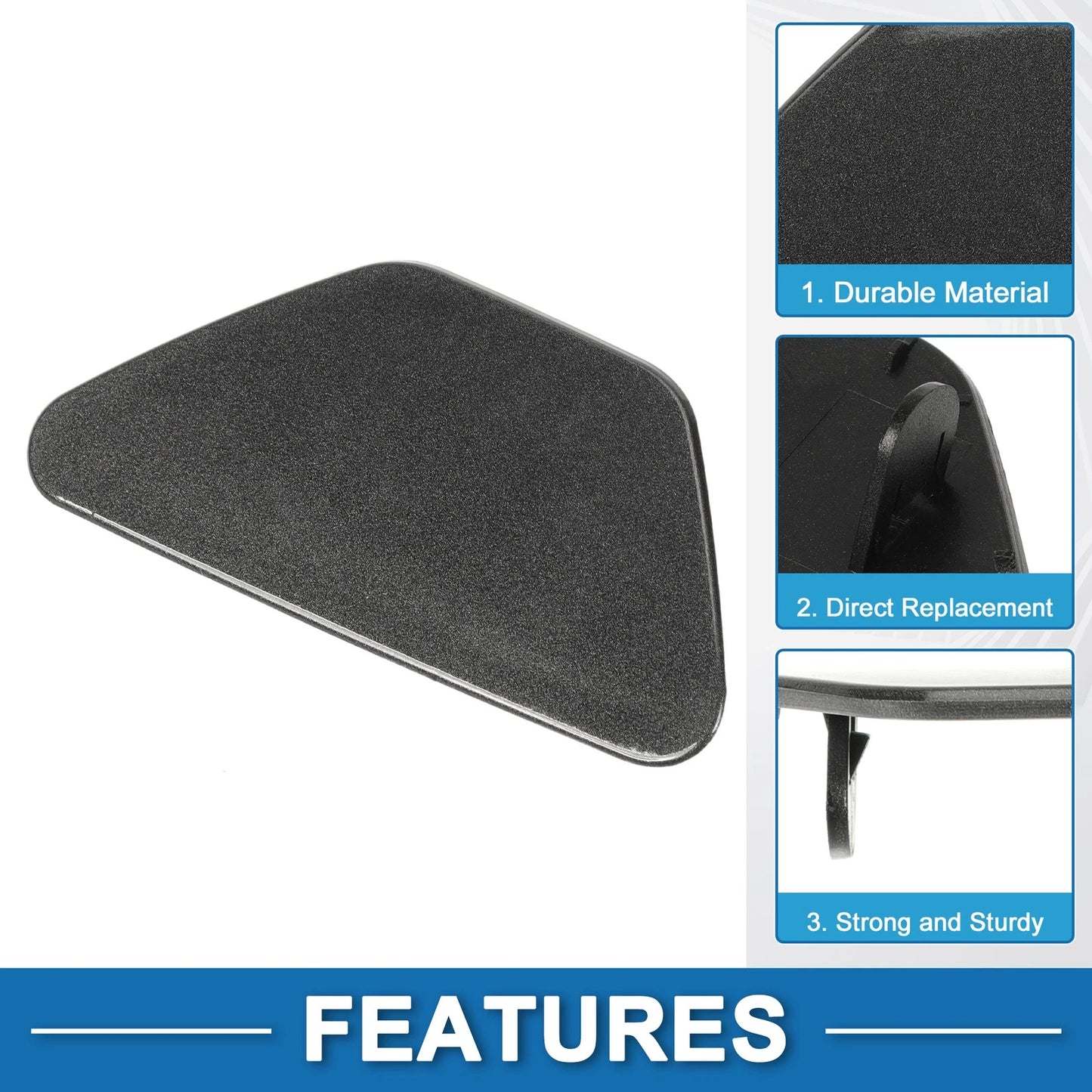 Front Left Washer Nozzle Cover Cap for BMW 528i (2011-2016) Gray