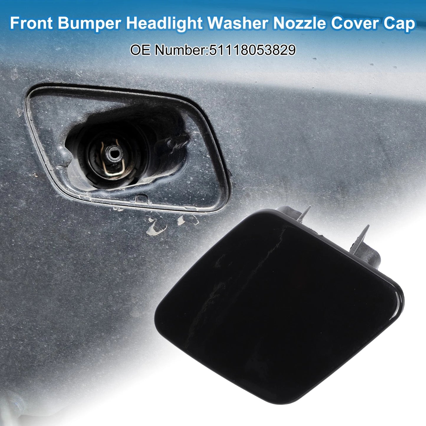 Bumper Headlight Washer Nozzle Cover for BMW 1 Series (2004-2013)