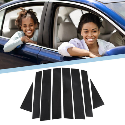 8 Pcs Black Carbon Fiber Window Trim Covers for Honda CRV (2023)