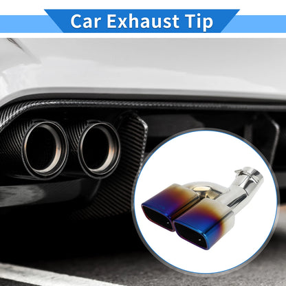 Square Curved Dual Exhaust Tip 2.4" Inlet for Toyota Noah Voxy (2014-2023)