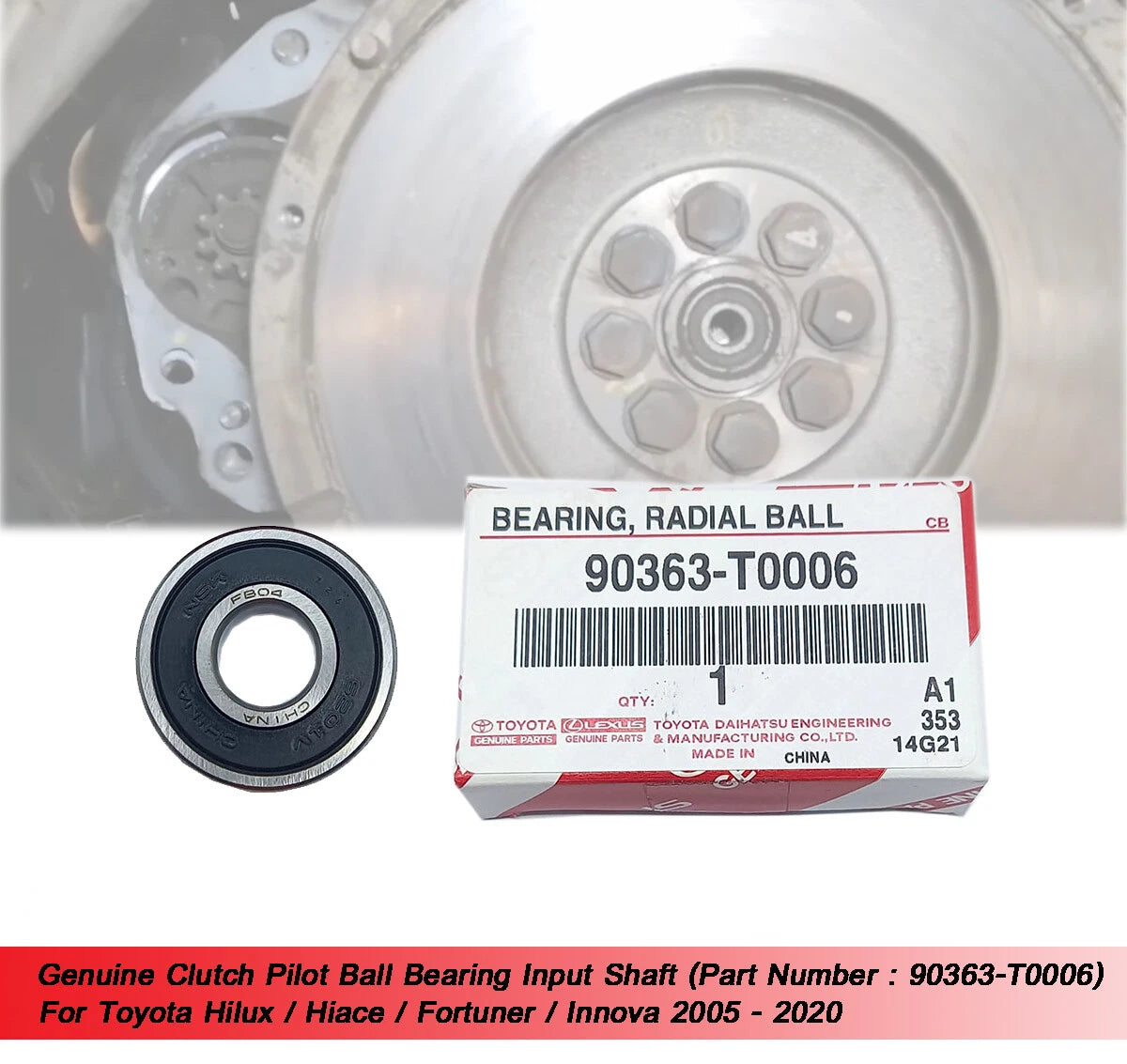 Input Shaft Bearing for Toyota Hilux Hiace Fortuner (2005-2020)