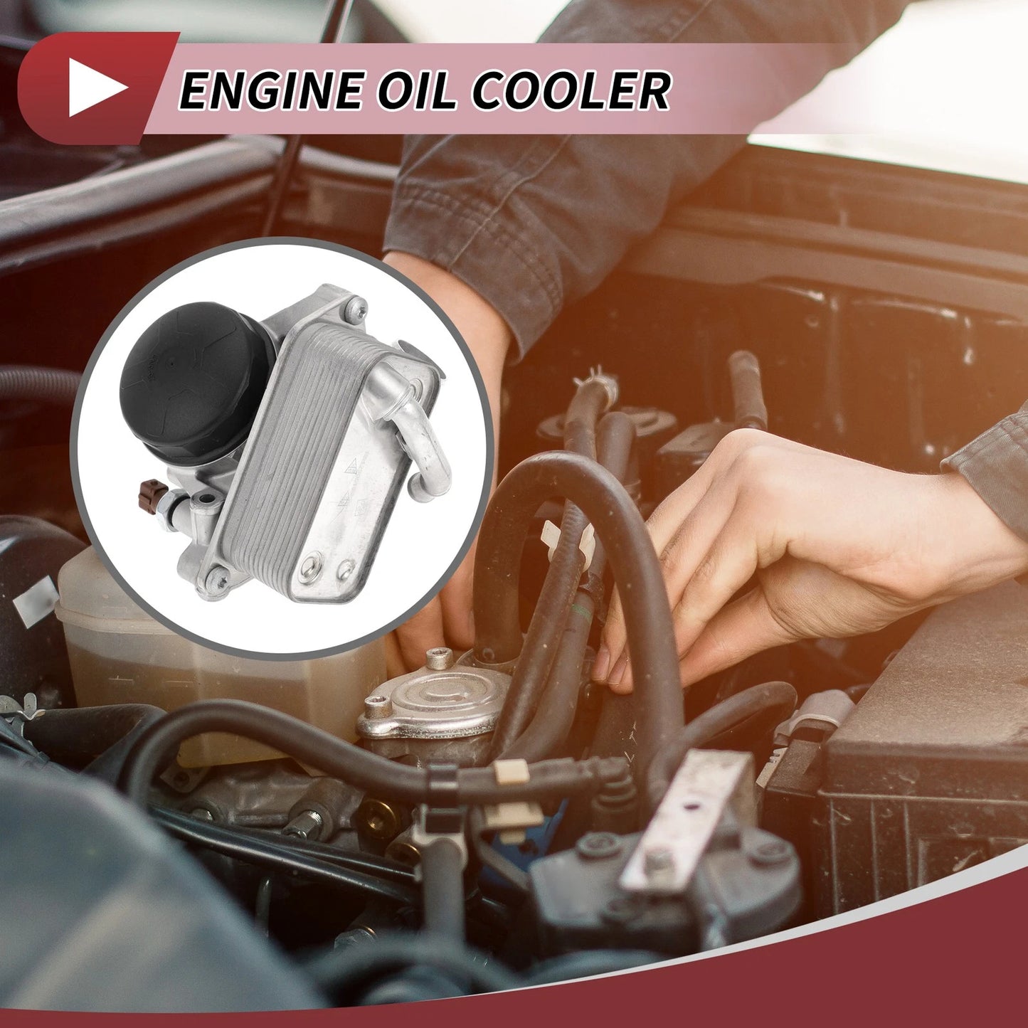 Engine Oil Cooler for BMW 128i Trans Cooler 1 Pc