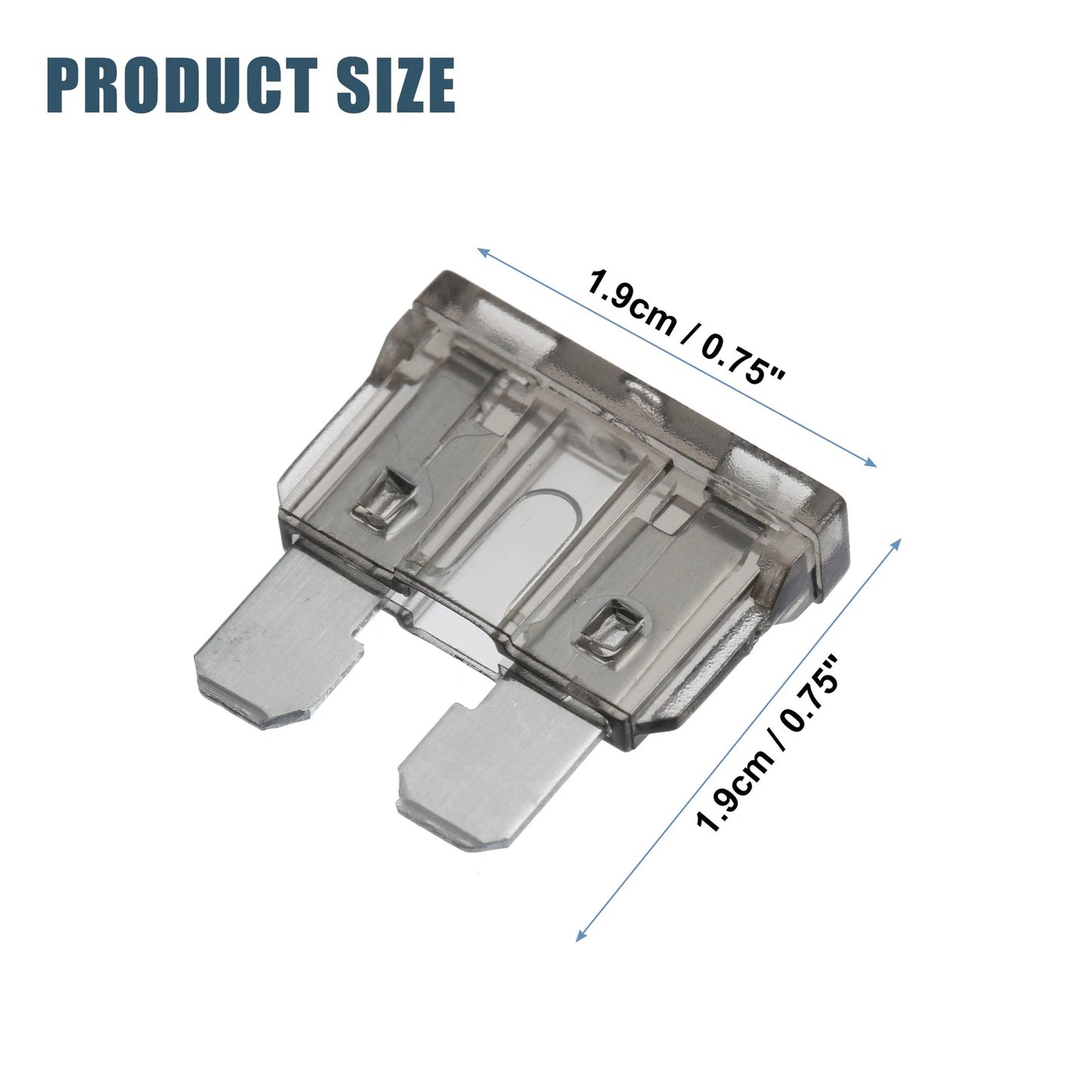 50pcs Mini Blade Style Fuses 2A for Car Boat Truck SUV RV Motorcycle Gray