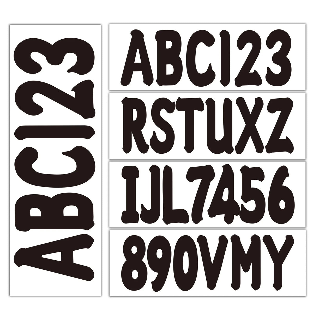 Boat Hull Identification Registration Kit 4 Sets A-Z & 0-9 for Marine Vehicle