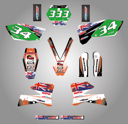 Custom Graphic Kit - AUSSIE PRIDE for KTM 250 SX (2005-2006)