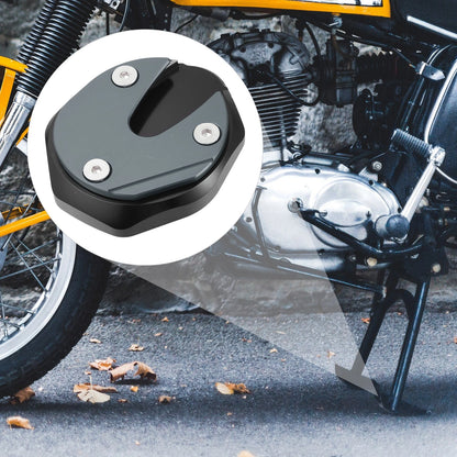 1 Set Motorcycle Kickstand Stand Pad Black Titanium Tone for Honda DAX ST125