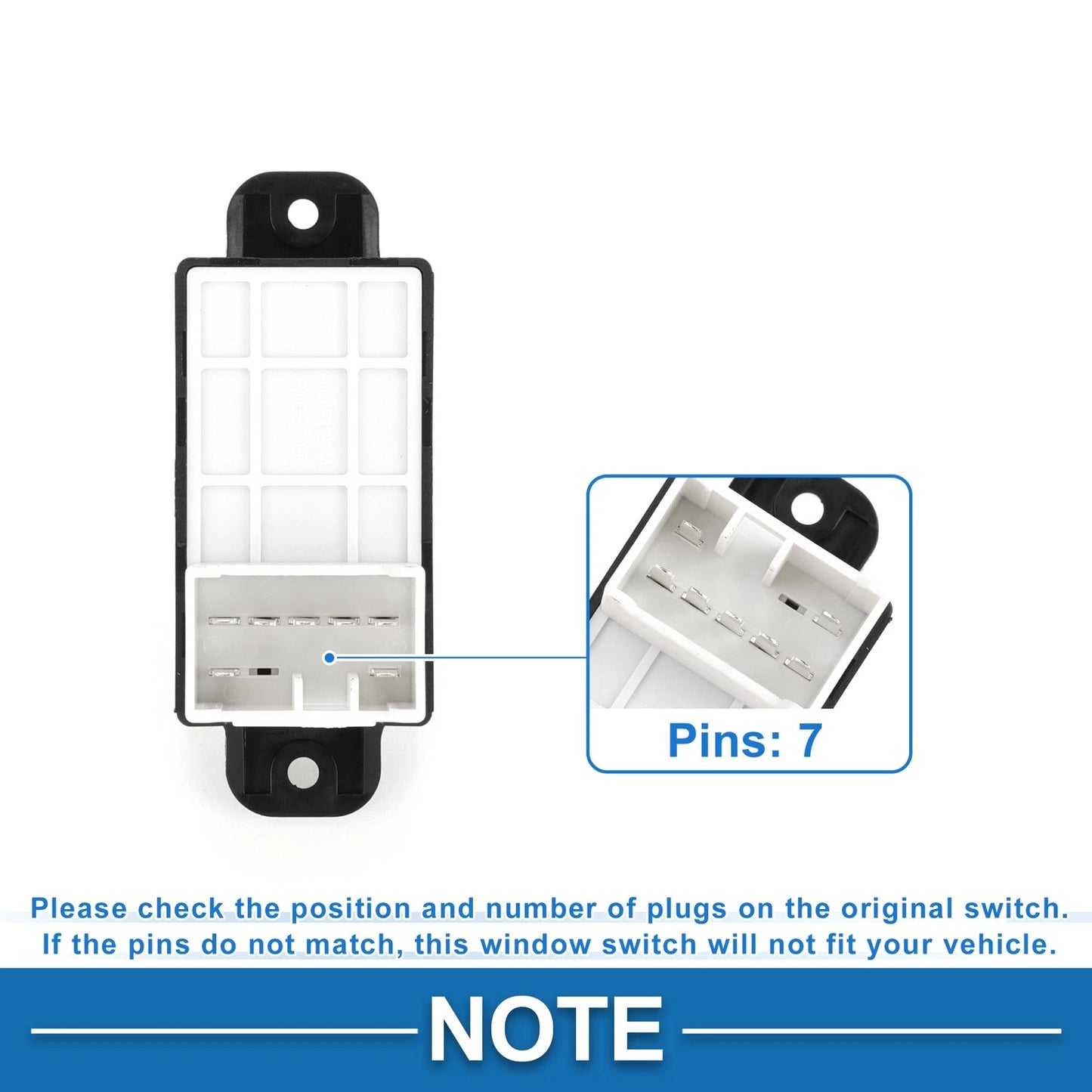 Passenger Side Power Window Switch for Kia K3 Cerato Rio (2011-2017)