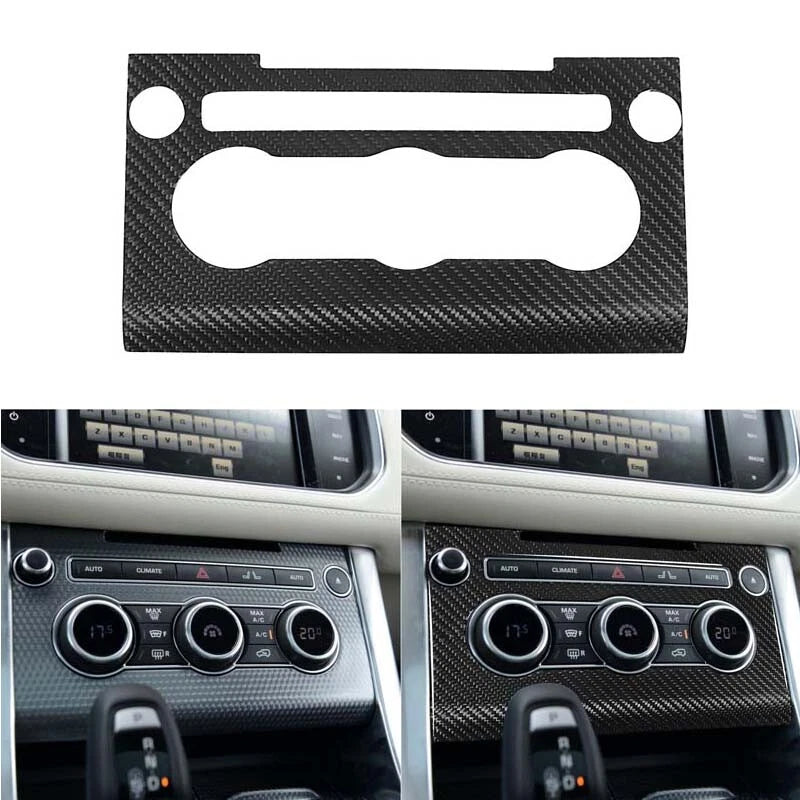 Carbon Fiber AC Volume Air Buttons Cover Trim For Range Rover Sport 2014-2018