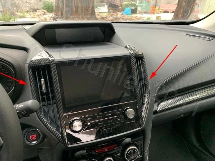 Front Air Vent Outlet Cover Trim for Subaru Forester 2019-2023 Carbon Fiber
