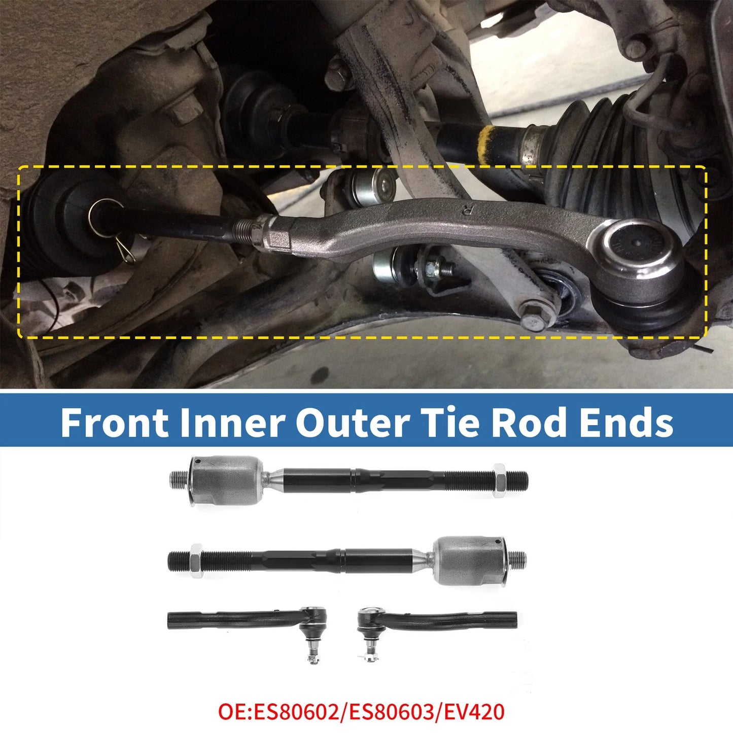 4pcs Tie Rod Ends for Toyota Solara (2004-2008)