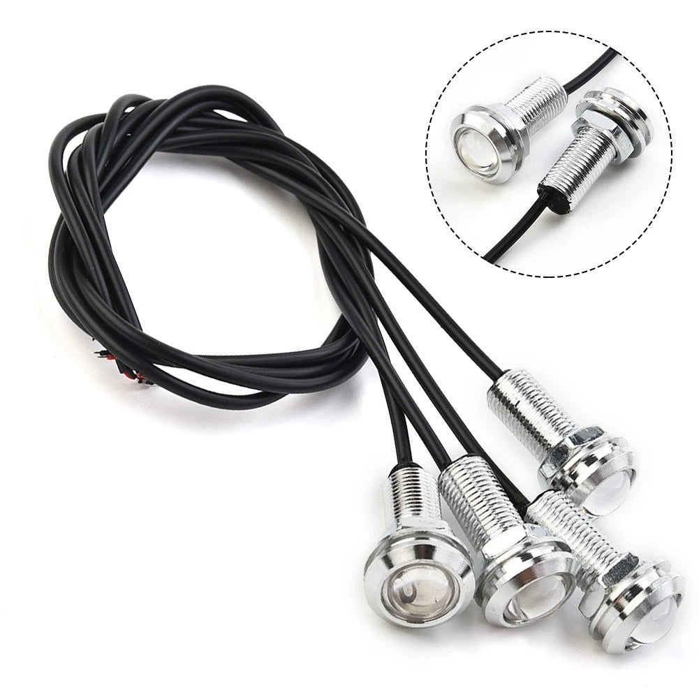4 x IP68 Blue LED Boat Light Silver Waterproof Underwater for Cars Trucks Boats